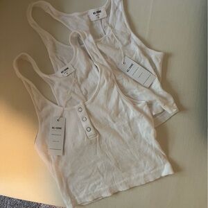 Redone cropped tank - NWT white - Selling together (3 for $30)